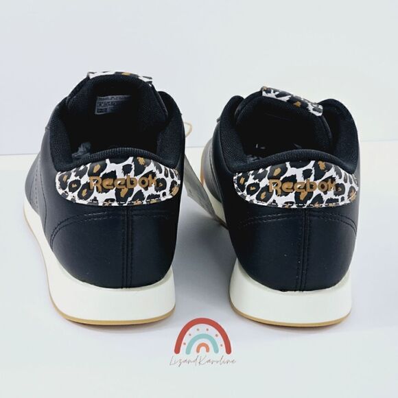 New! Reebok Princess Leopard Cheetah Gum Sole Faux Leather Animal Print Sneakers - Picture 6 of 12